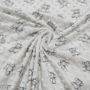 Minky Fleece PTD - White