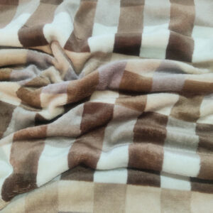 Mongolian Fleece PTD - Blocks Brown
