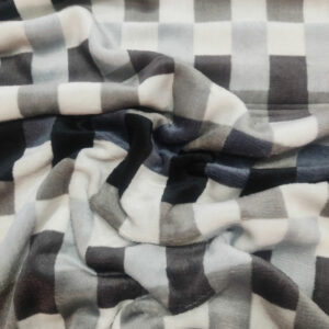Mongolian Fleece PTD - Blocks Grey