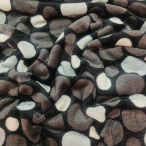 Mongolian Fleece PTD - Dots Black Brown