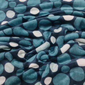 Mongolian Fleece PTD - Dots Dark Blue