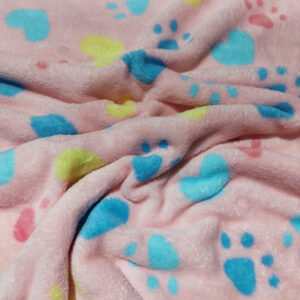 Mongolian Fleece PTD - Paws Pink