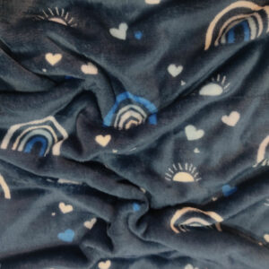 Mongolian Fleece PTD - Rainbow Blue