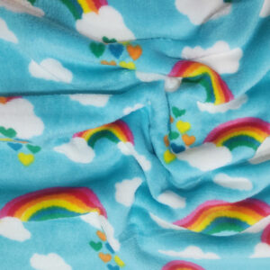 Mongolian Fleece PTD - Rainbow Bright Blue