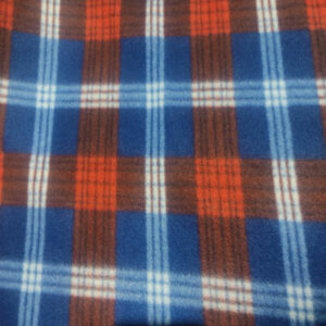 Polar Fleece PTD - Check Blue Orange