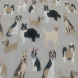 Polar Fleece PTD - Dogs Light Brown