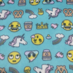 Polar Fleece PTD - Emojis Light Blue