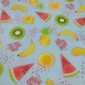 Polar Fleece PTD - Fruits Light Blue