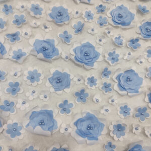 BD Flower Tulle - Baby Blue - Image 2