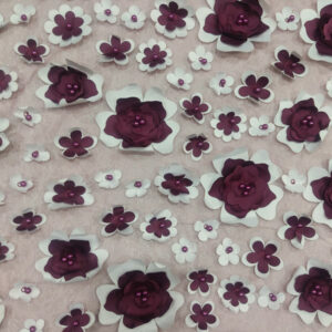 BD Flower Tulle - Maroon - Image 2