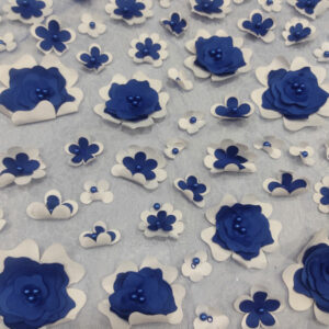 BD Flower Tulle - Royal Blue - Image 2