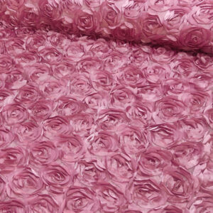 BD Satin Rose Cut All Over Tulle - Dusty Pink - Image 2