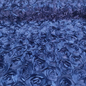 BD Satin Rose Cut All Over Tulle - Navy - Image 2