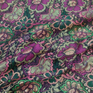 Brocade Japanese - Green and Purple