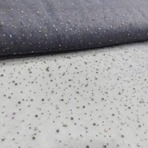BD Tulle Fancy Stones - Light Grey