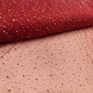 BD Tulle Fancy Stones - Maroon