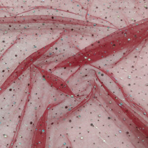 BD Tulle Fancy Stones - Maroon - Image 2