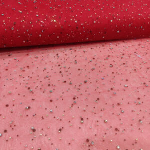 BD Tulle Fancy Stones - Red
