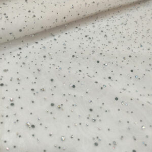 BD Tulle Fancy Stones - White