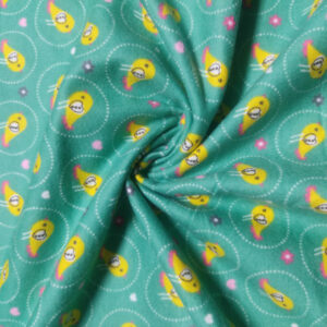 Flannel Cotton PTD - Birds Green