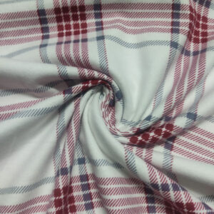 Flannel Cotton PTD - Check White Red