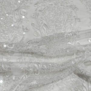 BD Clear Seq+Beaded EMB Leaves - Bridal Lace